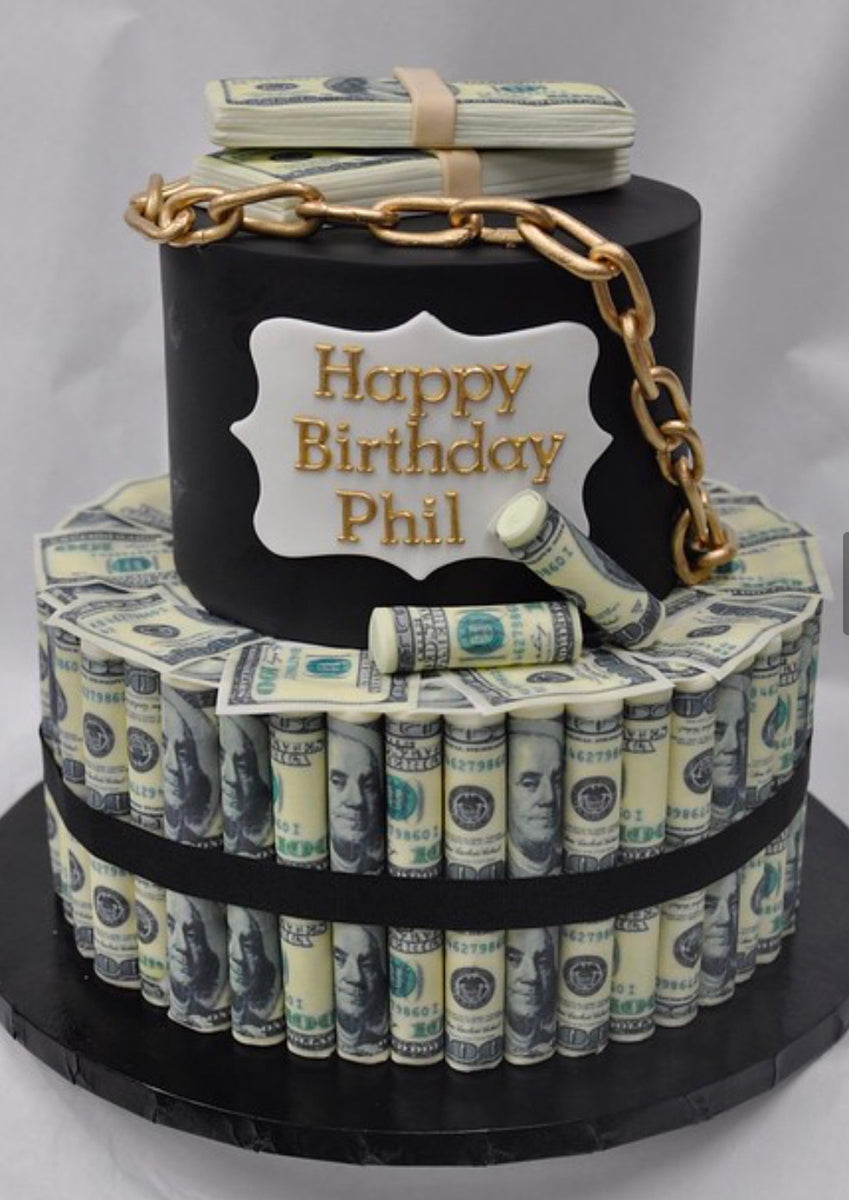 Money stacks and money rolls! Edible money printed on icing sheets fro