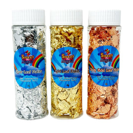 🎁 Flakes Bundle, Decoration Flakes( Gold leaf/ Silver leaf / Gold Rose Leaf) for decorating only (100% off)