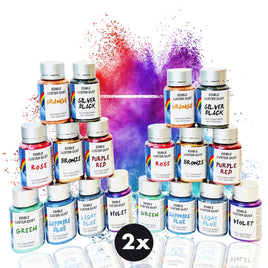DOUBLE Edible Luster Dust Bundle (9 Colors) 15 grams each tube
