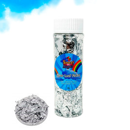 🎁 Silver flakes 2gr Silver Leaf Cake Decoration Silver Flakes Food Silver Foil Decoration Baking Silver Foil Decor Chocolates Decor Silver Leaf Sheets for Cooking Dessert Decoration only (100% off)