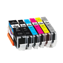 Edible Ink Cartridge for PGI-250 / CLI-251 (6-Pack) (Canon Compatible)
