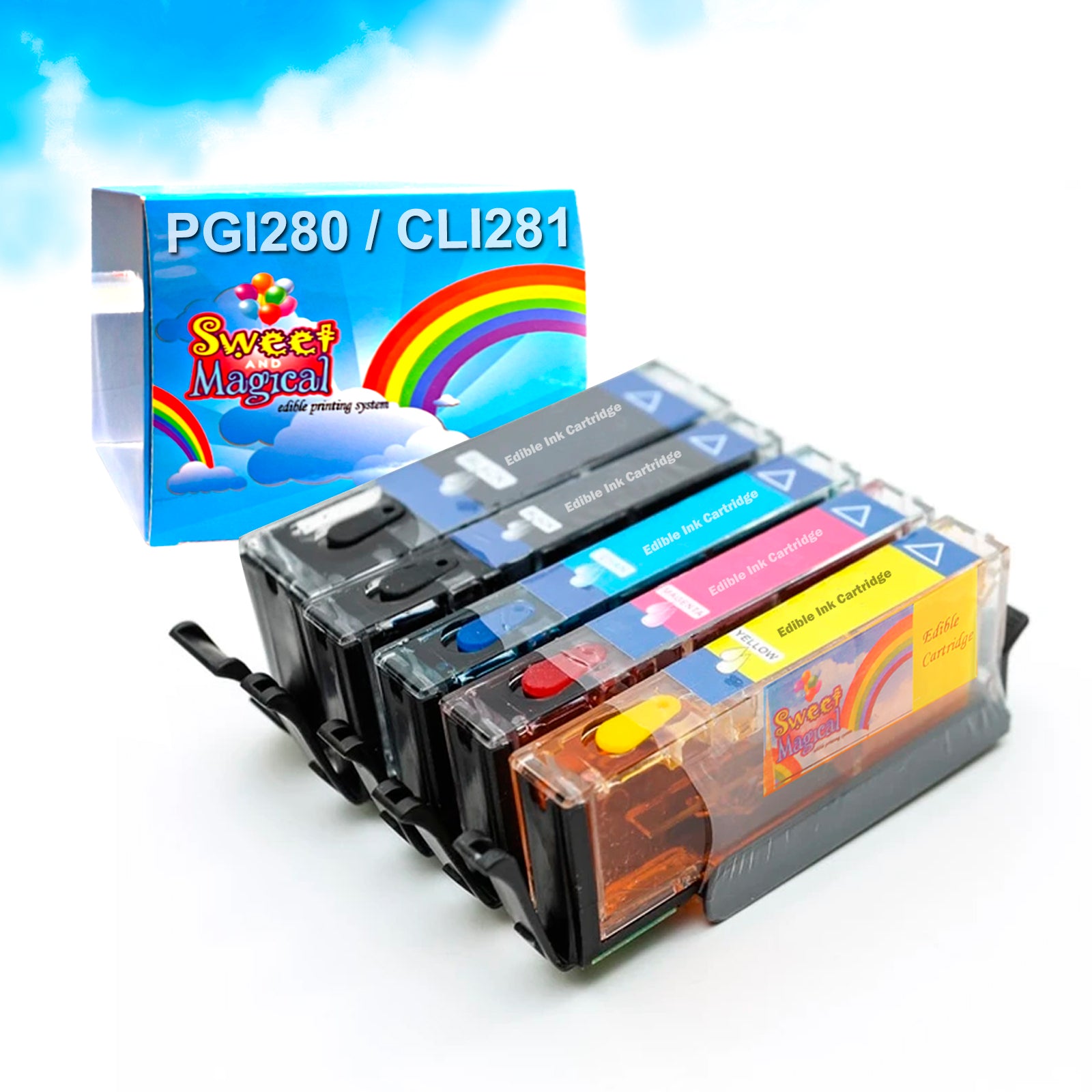 doden hoofdonderwijzer Frank Edible Ink Cartridge for PGI-280 / CLI-281 (5-Pack) (Canon Compatible)|  Sweet and Magical