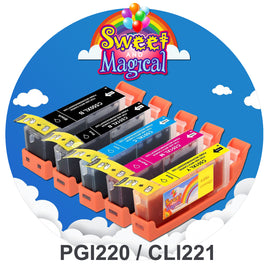 Edible Ink Cartridge for PGI-220 / CLI-221 (5-Pack) (Canon Compatible)