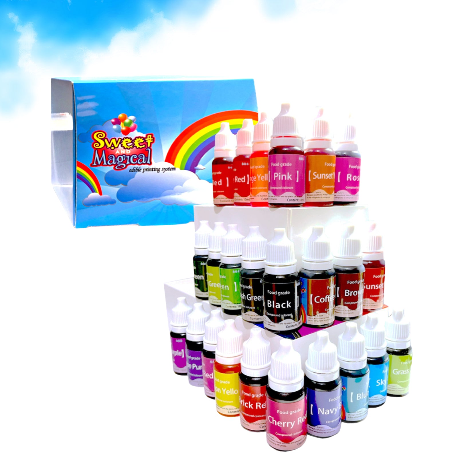 Airbrush Food Colors 24 PACK 10 ML EACH BOTTLE Sweet and Magical