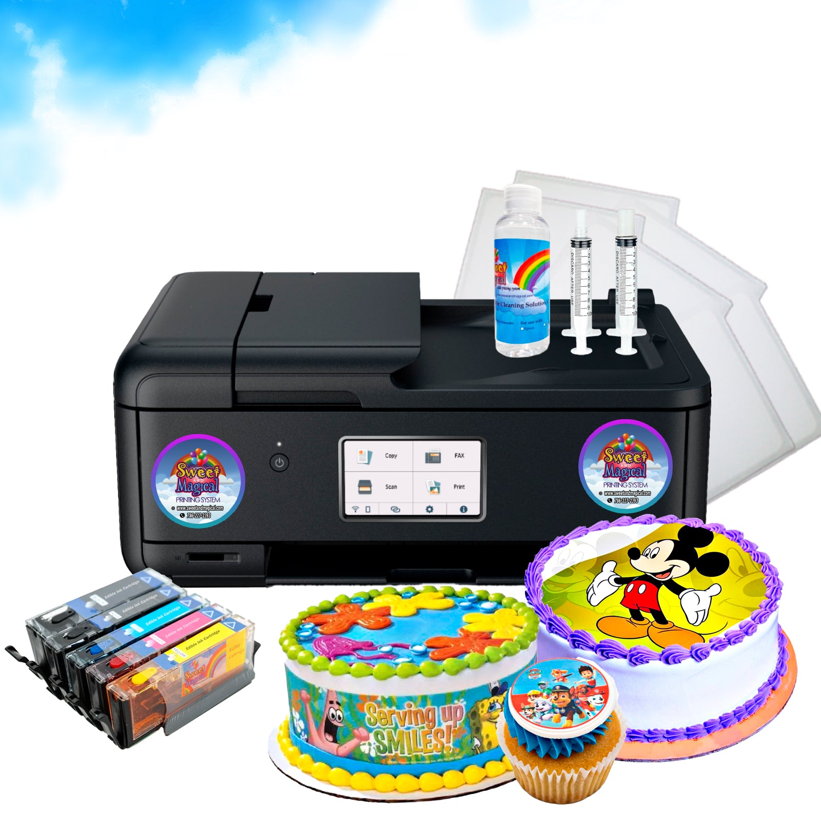 Sweet and Magical  Edible Printer, Edible Ink, Wafer Paper, Frosting  Sheets, Cartridges