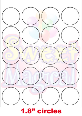 Cupcake Topper 1.8" - DIGITAL TEMPLATE (FREE WITH YOUR PURCHASE)